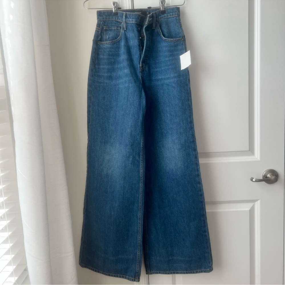 Classic Blue Wide-Leg Jeans - Picture 4 of 11
